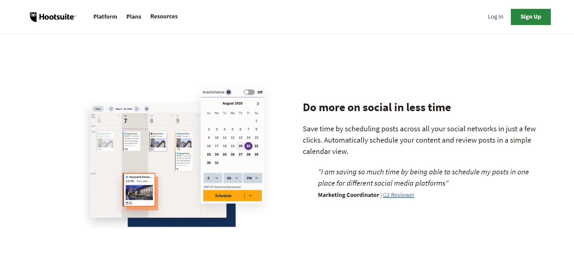 Social media tracking software-Hootsuite